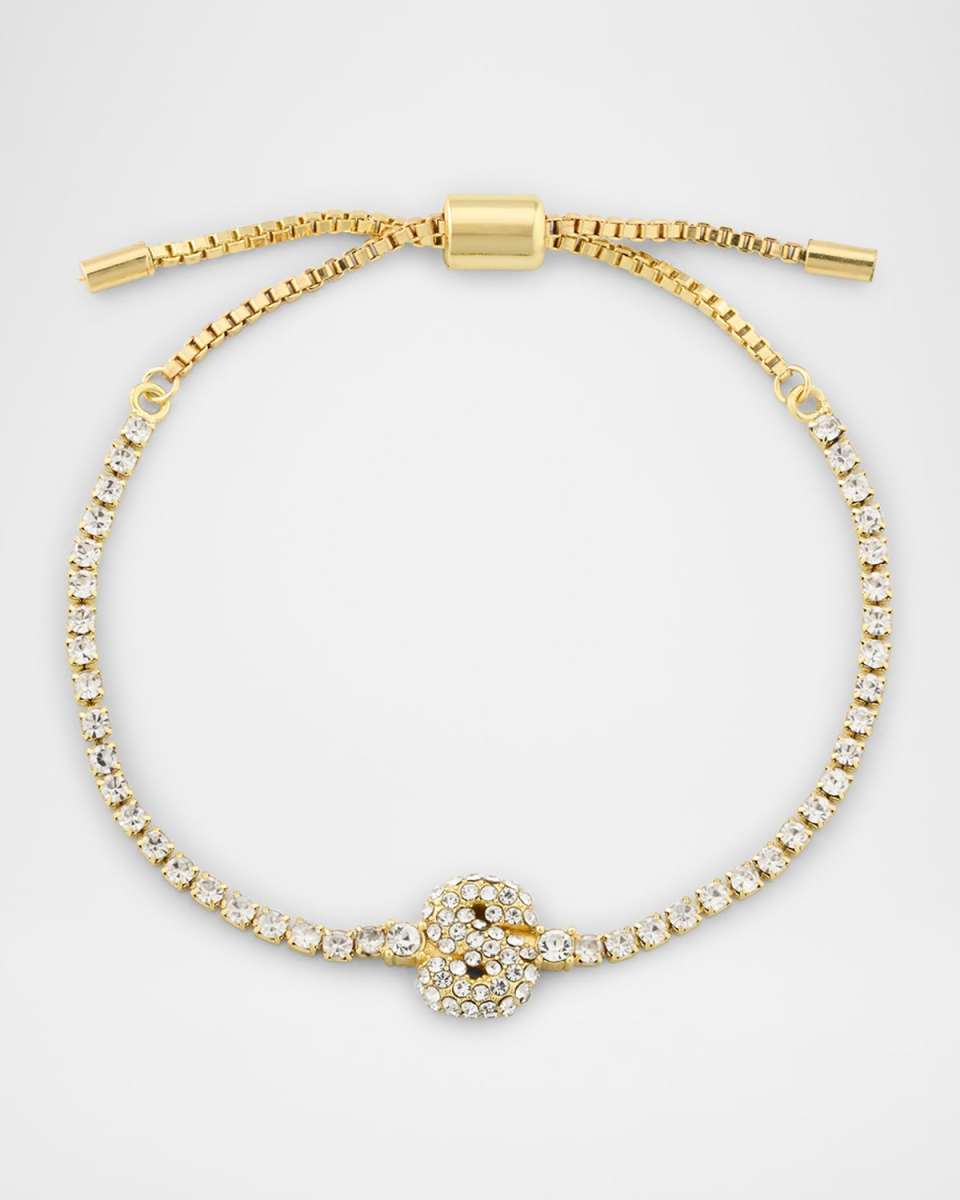 Initial Tennis Pull-Tie Bracelet